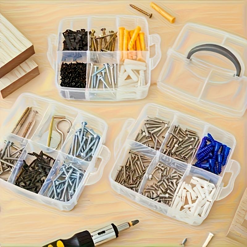 3 Tier Stackable Multi-Purpose Organizer with Compartments - Versatile and durable organizer for kitchen, bathroom, bedroom, jewelry and crafts - Multi-colored snap closure design, jewelry box, 4 people use it together, Jewelry Storage Box