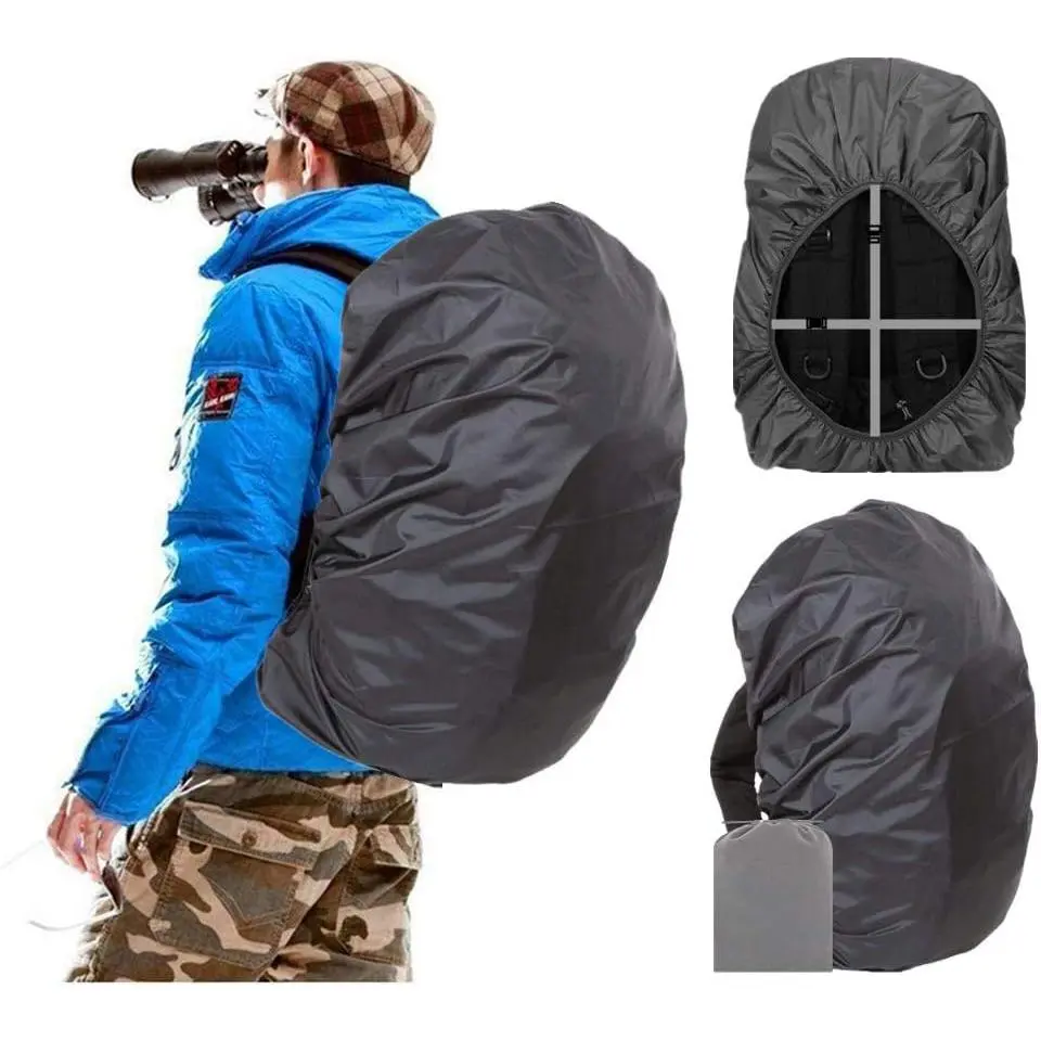 Waterproof Backpack Rain Cover, Compact Durable Bag Cover, 12000mm High-Level Waterproof, 4-Layer Construction, Antislip Buckle Strap, Middle Size for 30-40L Backpacks, Free Exchange Size, Middle (For 30-40L Backpack)