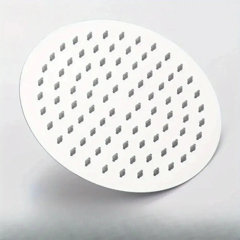 15cm round shower head—high-pressure water-saving, polished stainless steel, easy wall and ceiling installation, modern bathroom no electricity required, shower accessories, fixed shower head