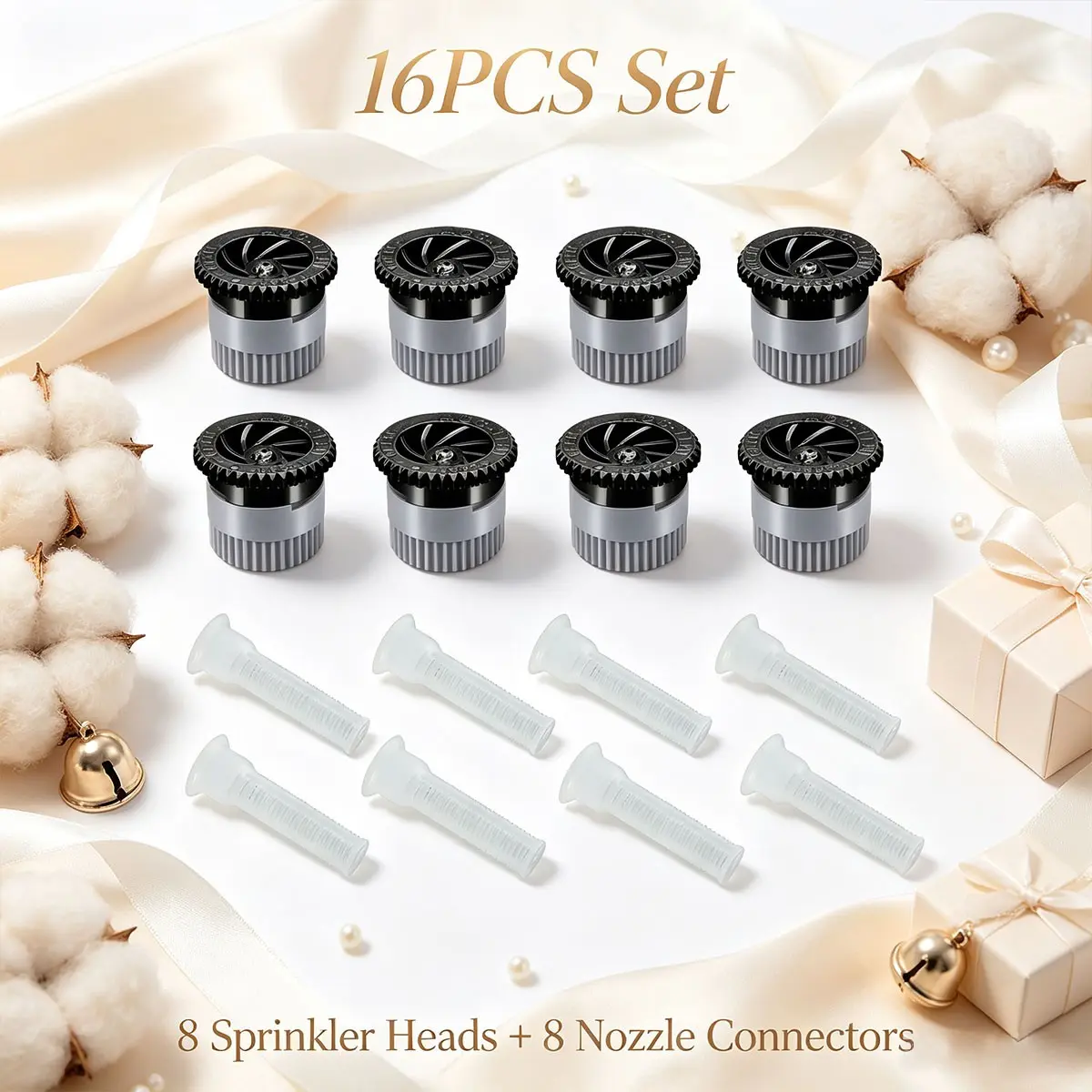 8/16 Pack Adjustable Nozzle Spray Nozzle Set, Replaceable Pop-Up Sprinkler Heads, Compatible with Most Pop-Up Sprinklers, Efficient Garden Irrigation (17an)