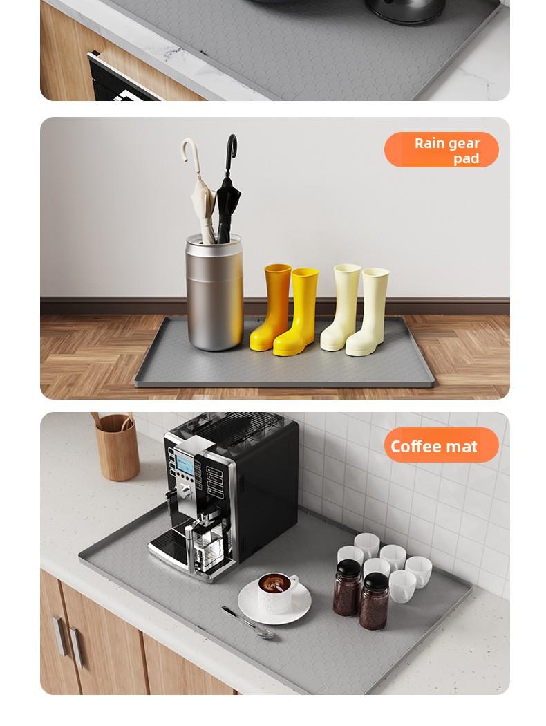 Hot-selling Waterproof Under-Sink Mat, Cabinet Liner Protective Pad, Silicone Drainage Tray for Kitchen Dishes