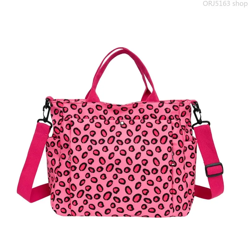 Large Capacity Waterproof Leopard Print Large Tote Purse - Foldable Portable Oversize Handbag, Single-Shoulder Bag for Daily Shopping, Travel Casual Everyday Bag Lightweight Versatile Tote Leakproof Tote Bag,Boho,Wooden,,Touchscreen,Winter,A,white,design,