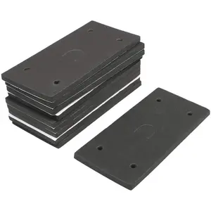 10Pcs Black Rectangle Adhesive Foam Replacement Sander Back Pad Sponge Rubber Gasket
