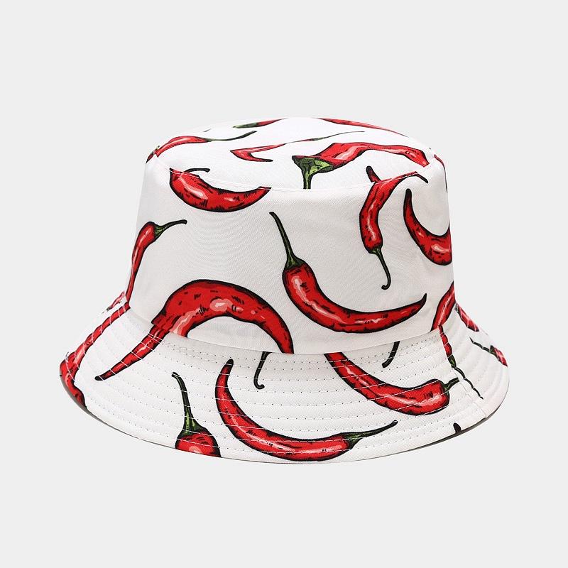 Wholesale bucket hat various vegetable pattern fisherman hat sun hat fedora hat pepper cucumber eggplant wholesale price панама