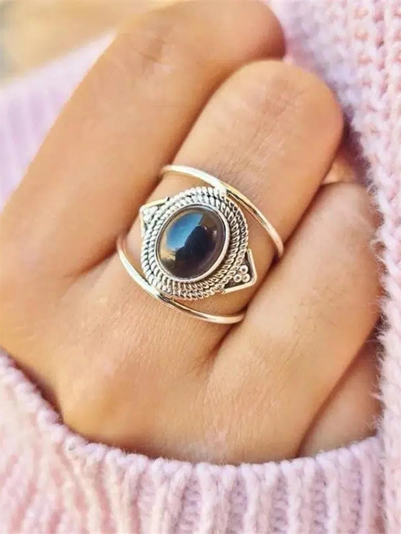 S925 Sterling Silver Vintage, Fashion Accessories for Women & Girls, Trendy All-match & Exquisite Jewelry Elegant Ring for Birthday Gift Wedding Ring