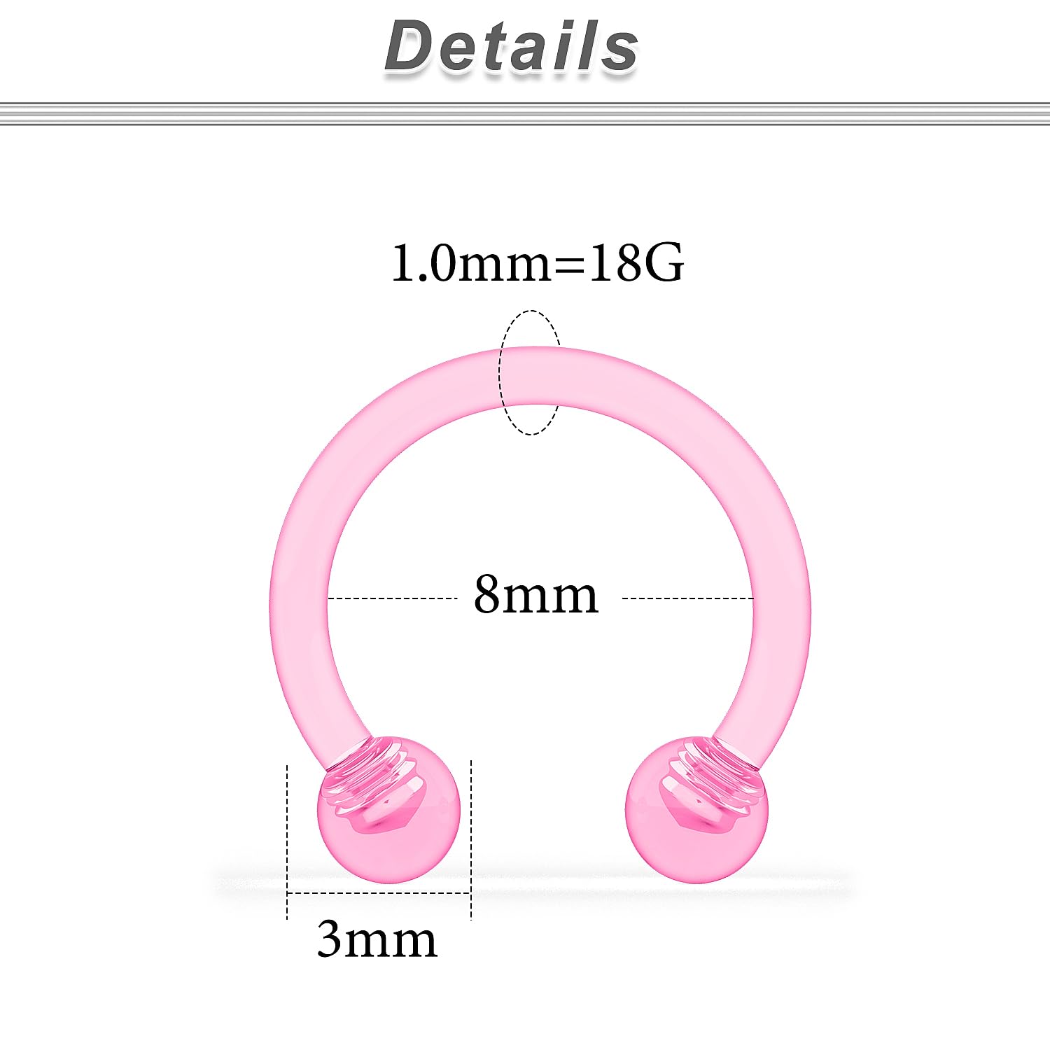 PIOK&GO 18g 16g 14g Plastic Septum Rings Flexible Lip Hoops Nose Smiley Piercings Horseshoes Cartilage Helix Rook Daith Earrings Retainer For Work 8mm 10mm 12mm PIOK&GO 18g 16g 14g Plastic Septum Rings Flexible Lip Hoops Nose Smiley Piercings Horseshoes Cartilage Helix Rook Daith Earrings Retainer For Work 8mm 10mm 12mm