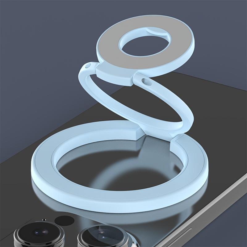 Magnetic Phone Ring Holder & Adjustable Kickstand, Double-Sided Magnet Grip Compatible with iPhone 16 15 14 Series and MagSafe Cases
