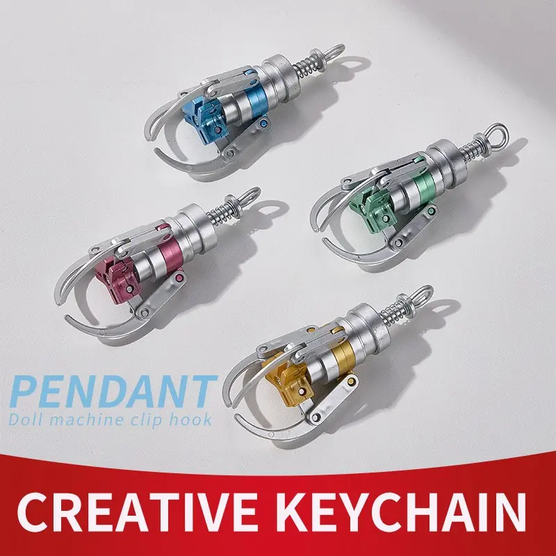 4 pcs Mini Claw Machine Keychain, Stress Relief Mini Clip, DIY Hanging Accessory, Fun and Practical Gift Idea, Perfect for Parties and Events
