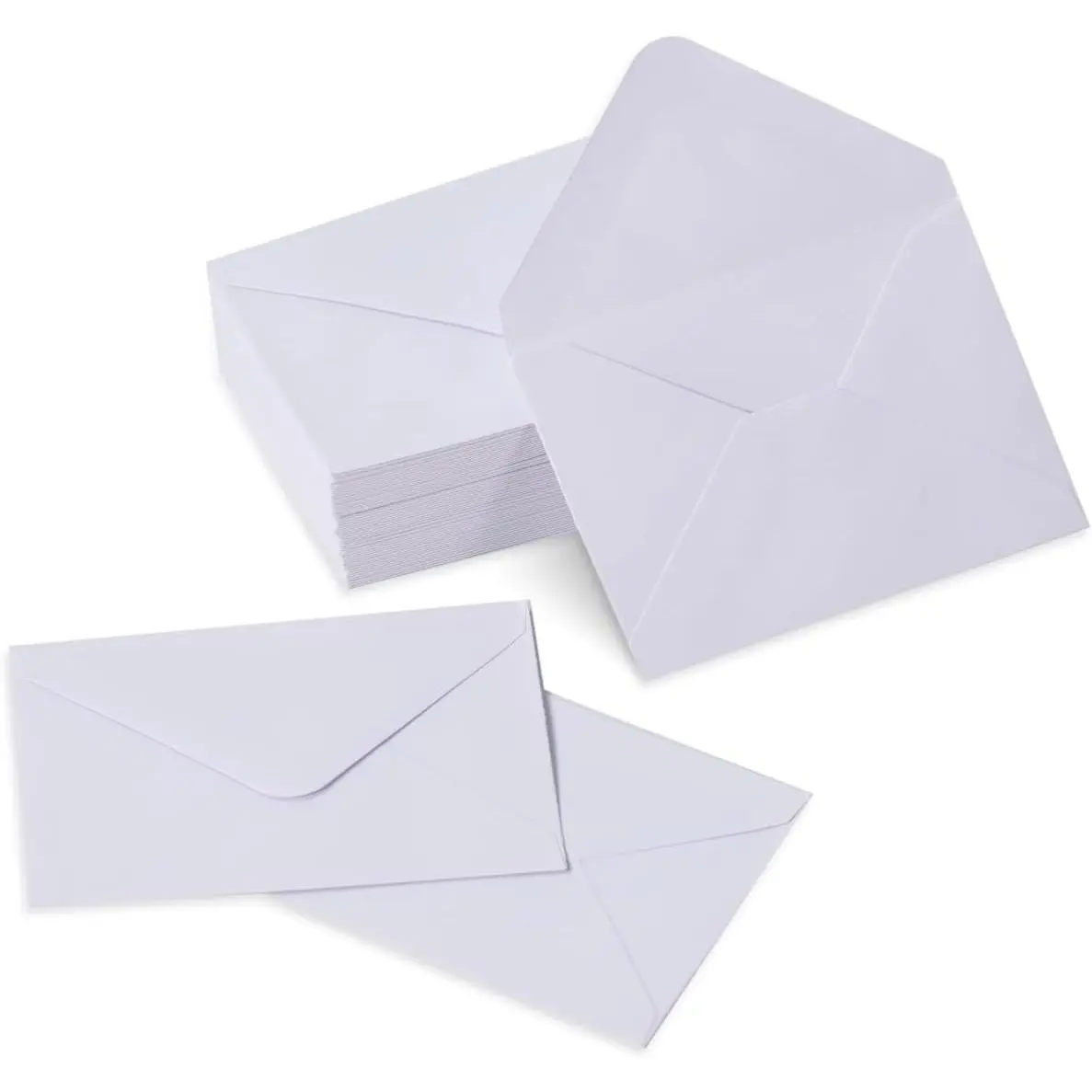100 Pack 4 x 2.75" Mini Envelopes 120GSM  Card White Envelopes Bulk Small Paper  Card Sleeves Greeting Card Business Card Brown  Envelope Pockets for Card & Invitation