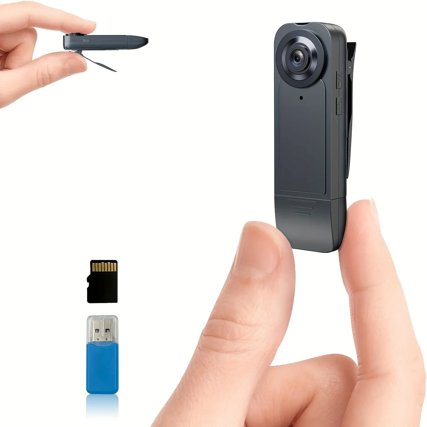 Portable Wireless Rechargeable 1080P HD Body Camera with Night Vision, 6HR 1000mAh Battery, Motion-Sensor, Infrared Sensor Function, SD/Cloud Storage, USB-C Compatibility - Compact Wearable Camcorder for Security, Cycling, With Infrared Sensor Function