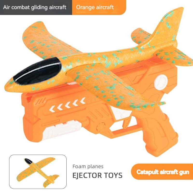 Colorful Durable Foam Airplane Launcher Toy, 1 Set Outdoor Fun Handheld Hand-Throwing Airplane Toy, Outdoor Sports Toy for Kids, Birthday Gift for Boys & Girls