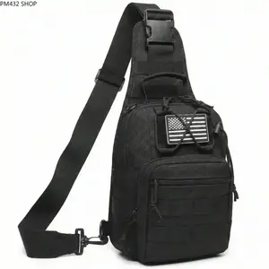 Tactical Compact EDC Shoulder Sling Bag for Men, Adjustable Durable Crossbody Chest Pack for Travel, Camping, Trekking and Outdoor Sports