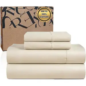 Egyptian  Sheet Set |  Size Sateen Sheets - 4 count Long Staple  Bedding Set with Elasticized 15.5" Deep Pocket - Soft, Breathable Luxury Sheets -