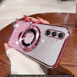 Phone case: Soft Bling Glitter with Ring Magnetic Protect Back Cover for Samung Galaxy A15 A05 A05S A35 A25 A55 A14 A34 A54 S26 S25 S24 S24Plus S24Ultra S23 S23Ultra S23Plus S22 S22Ultra S22 S23FE S21FE case