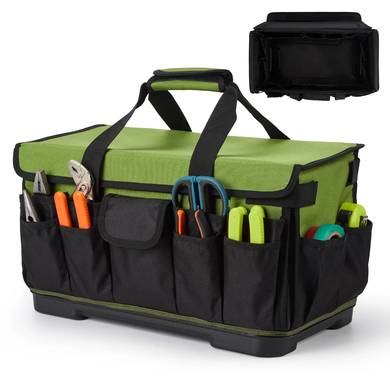 Garvee 🧰 Heavy Duty Tool Bag for Electrician & Carpenter – 30 LBS Capacity Oxford Cloth Storage with Hard Base, Multi-Pocket Open Top Organizer for Mechanic & DIY 🛠️
