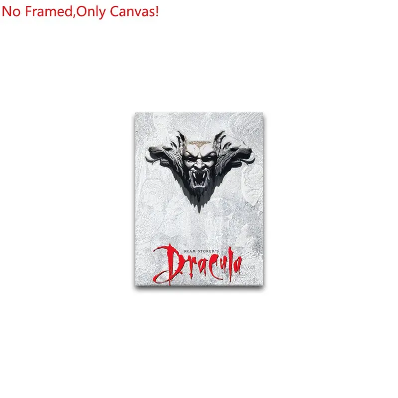 1 piece/set of frameless canvas painting print poster, classic Scream Horror Movie Style art, Bram Stoker's Dracula Movie , A perfect gift for Halloween lovers, the perfect gift for bedroom, living room, kitchen, dormitory corridor, mural, wall decoration