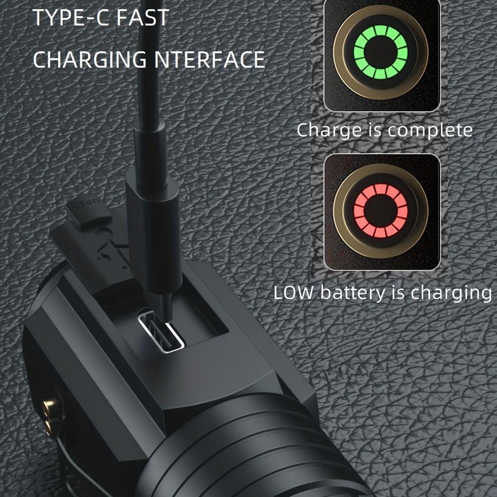 Type-c Rechargeable Outdoor Light, Portable Mini 3 LED Flashlight, Adjustable Modes Clip-on Design Flashlight, Outdoor Lightning Tool for Camping Hiking