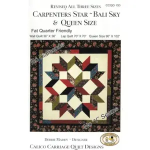 Bali Sky Quilt Pattern, Fat Quarter Friendly, 3 Size Options