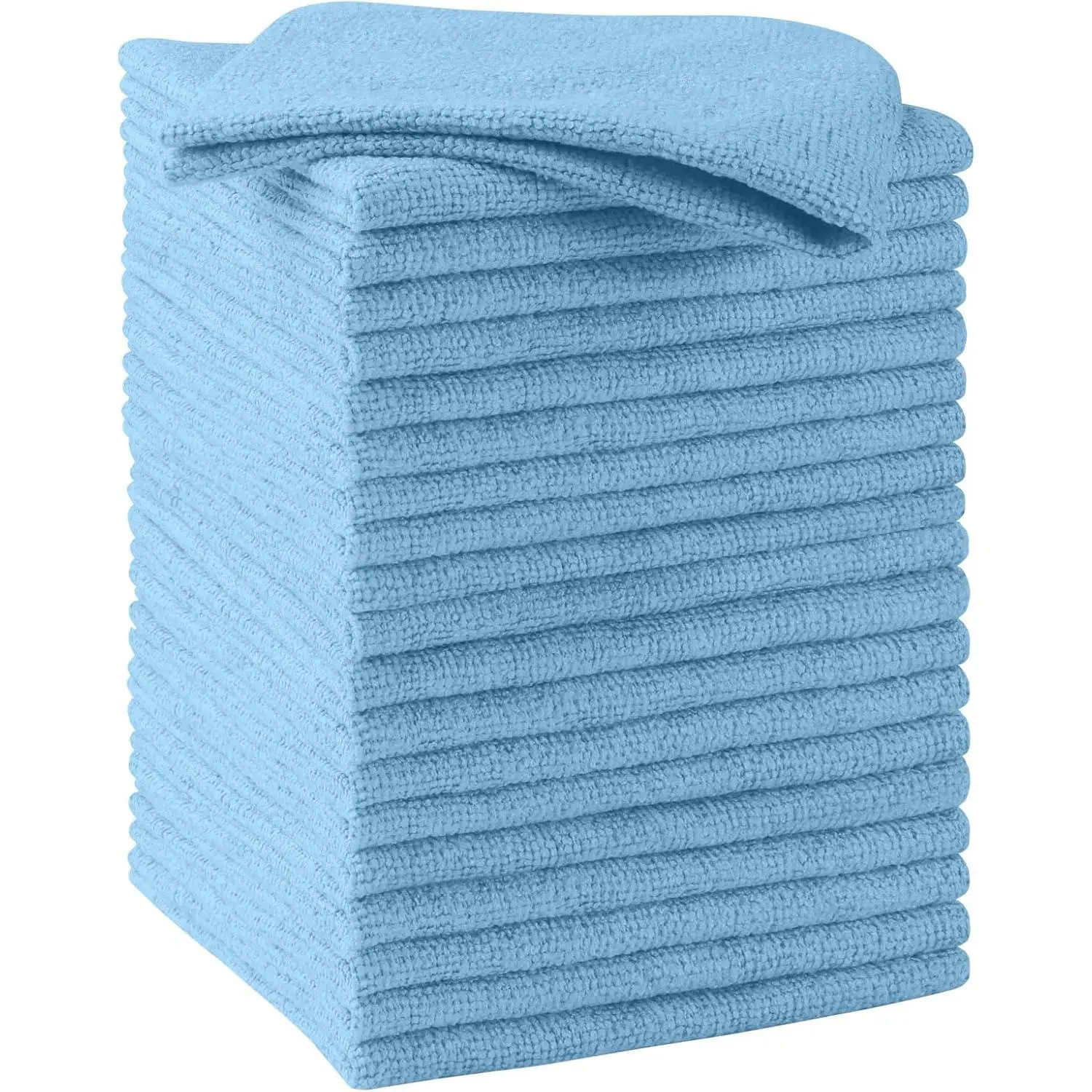 Blue Microfiber Cleaning Cloths, 20 Pack Cleaning Rags - Lint Free & Scratch-Free Microfiber Towels  Cars, House & Kitchen, Absorbent Cleaning Towels, 11.5 x 11.5 Inch