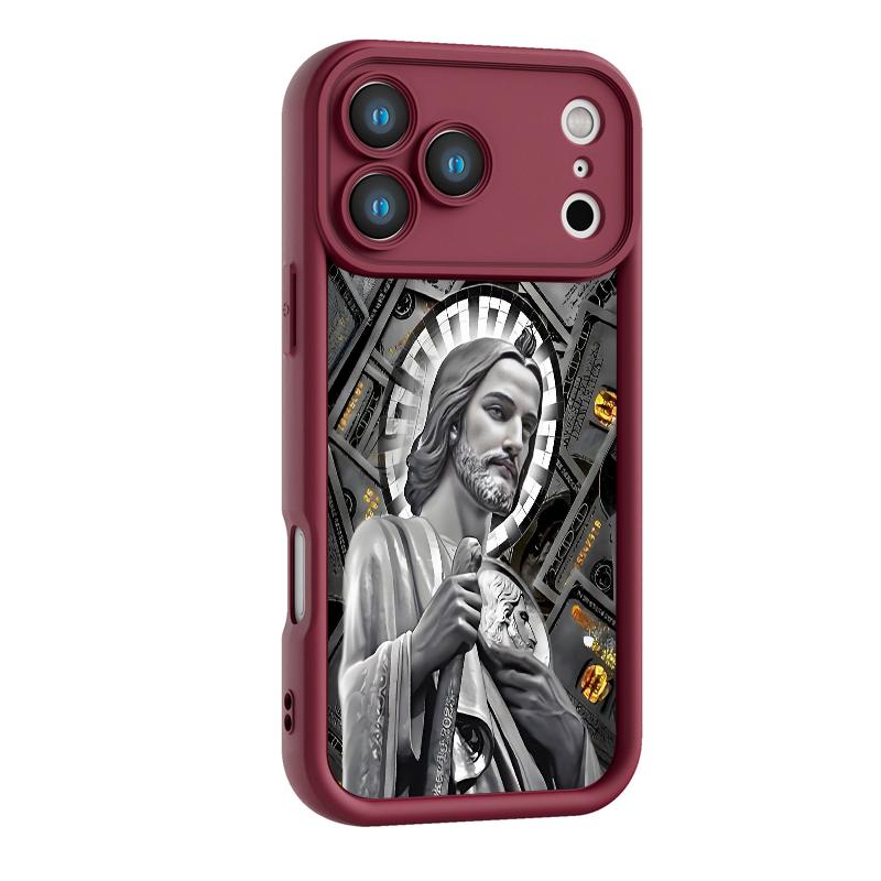 San Judas Tadeo Pattern Phone Case , Soft Silicone Tpu Protection and Shockproof For iPhone 17 16 15 Pro Max 14 16Pro 13 12 11 X Plus Air Mini 17e Money