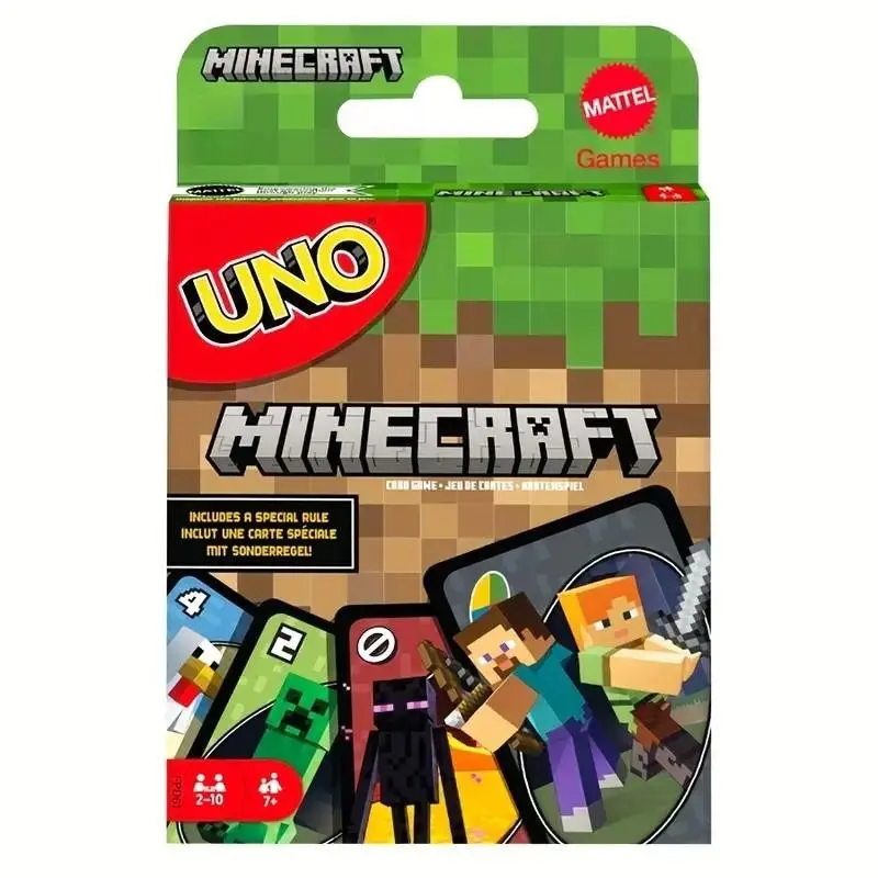 112 Uno Minecraft Edition Cards, Fun Multiplayer Card Game, Unique Art Design, Perfect for Parties, Durable Materials, Vivid Artwork