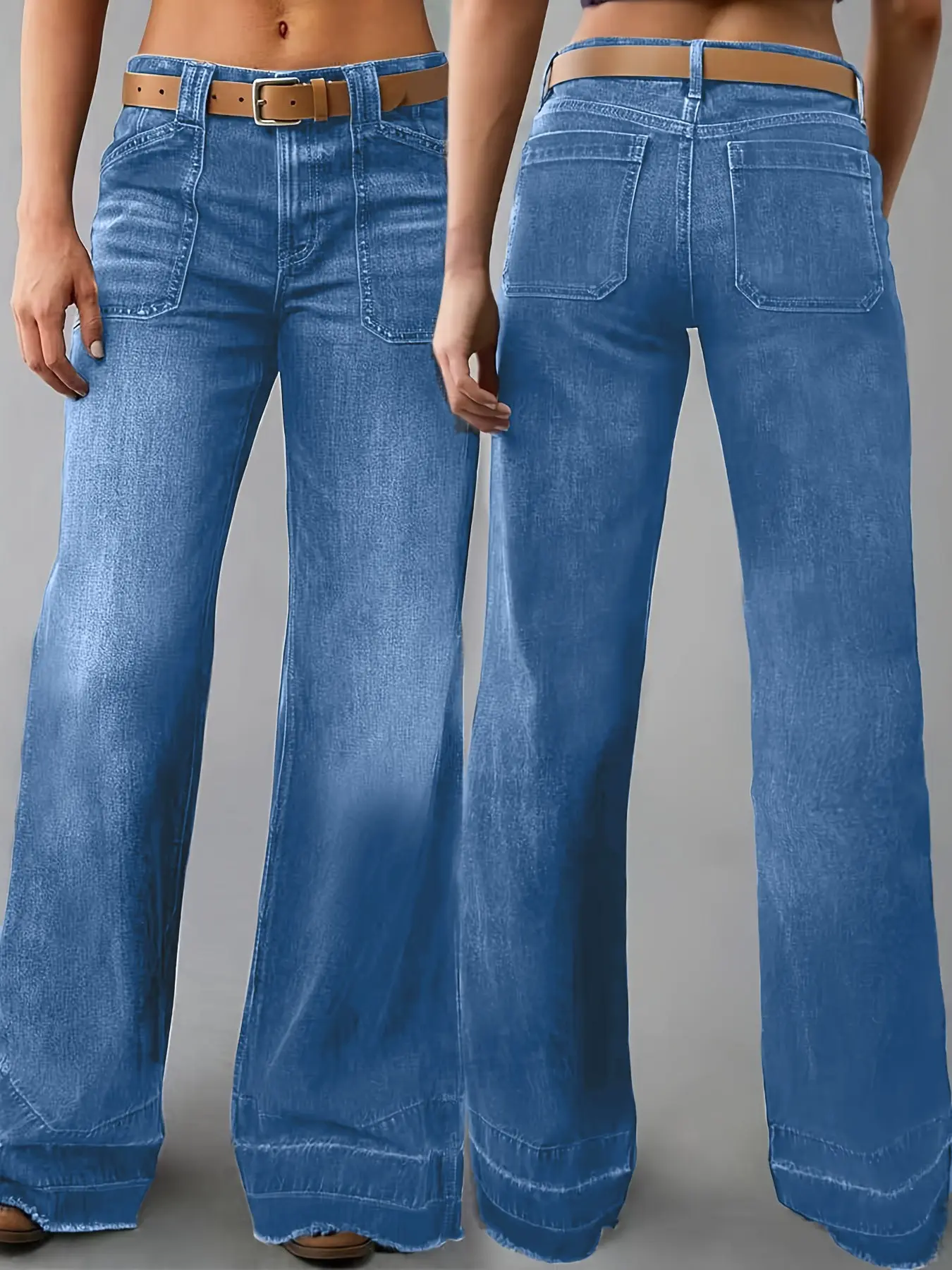 Women's Straight Leg Fitted Stretch Denim Long Pants, Comfort Fit Basic Jeans for Daily Wear, Versatility & Style, Perfect for Casual Bottom