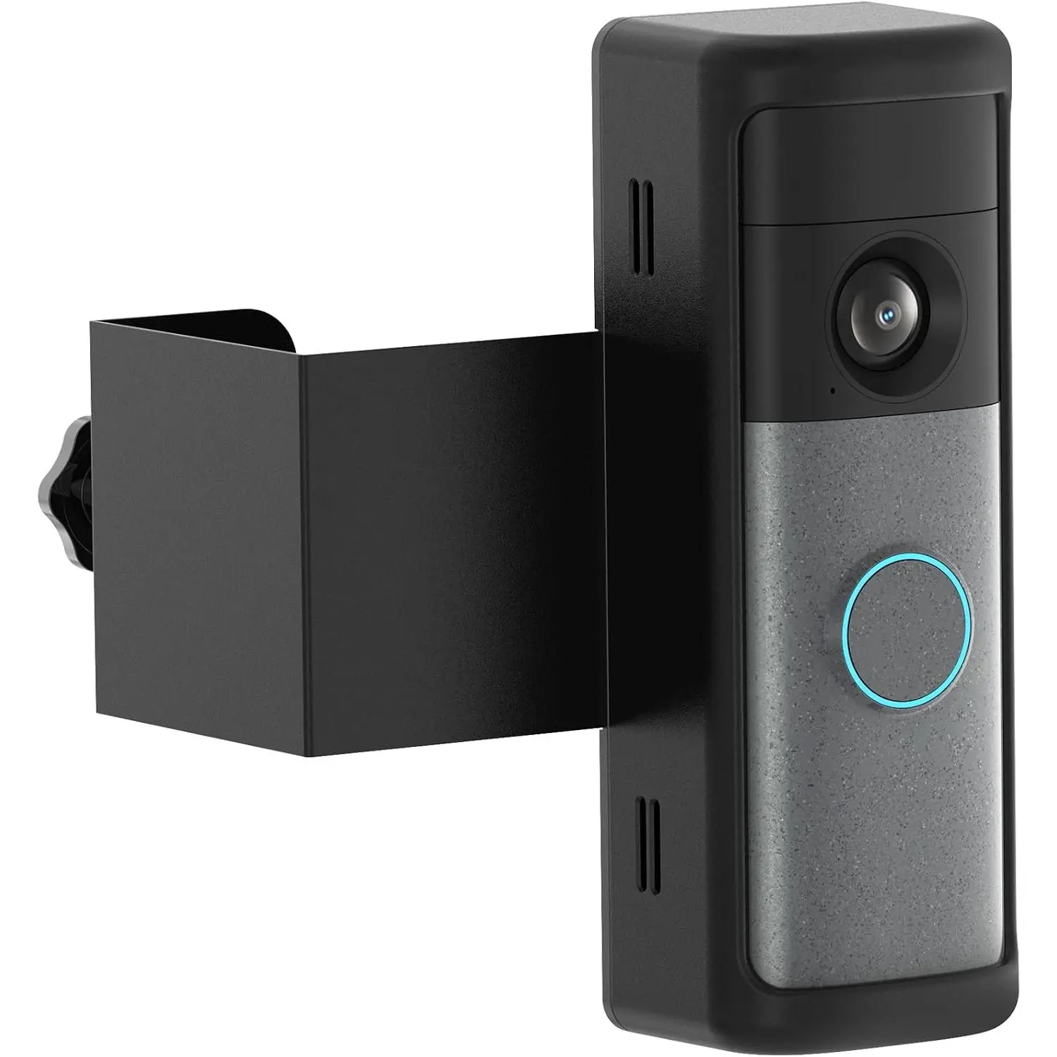 Anti-Theft Ring Doorbell Mount for 2026 Newest Ring Battery/Other Doorbell/Plus/Pro (2nd Gen), No-Drill Camera Doorbell Kits, Non-Blocking Motion Sensor, Accessories for Apartment & Rental, Black