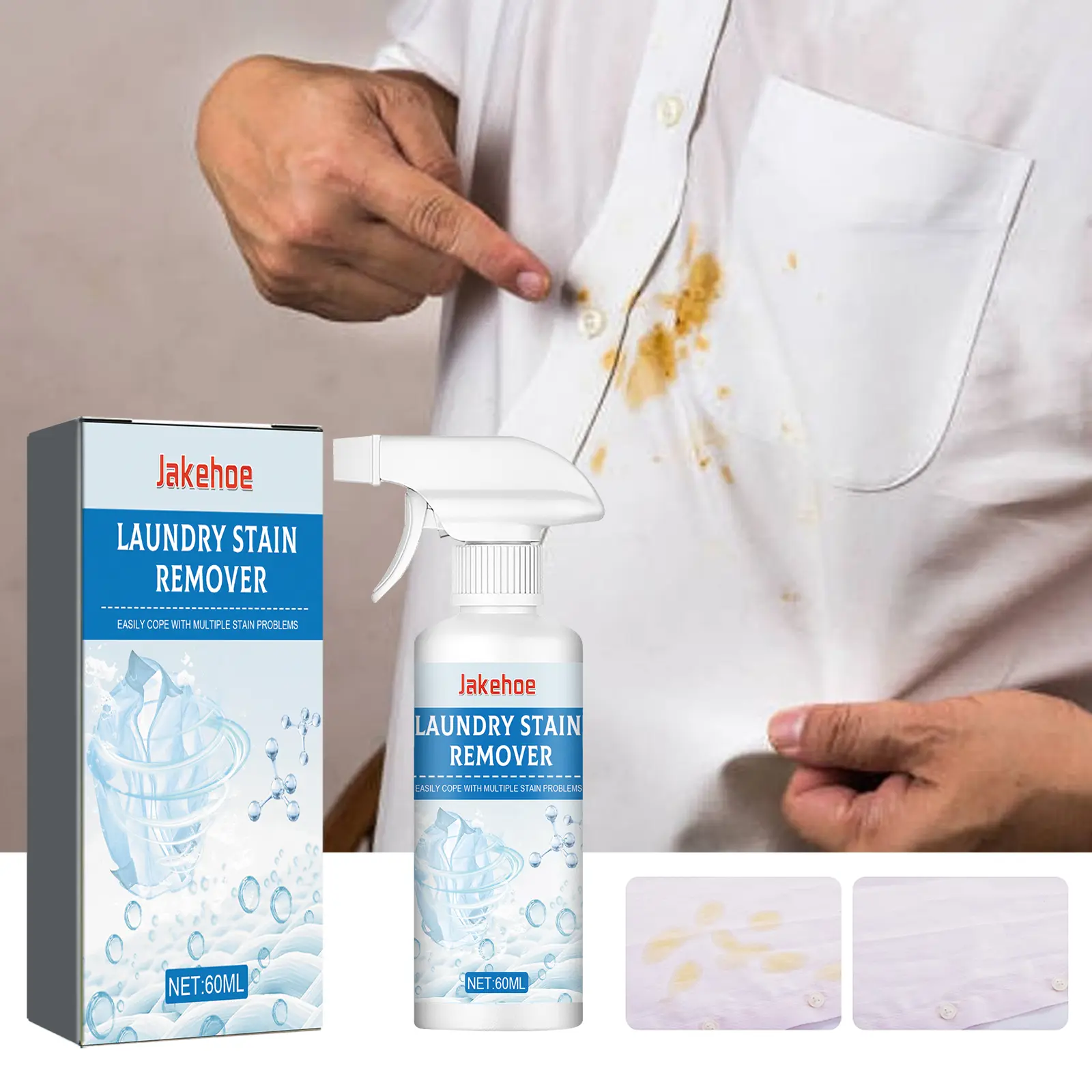 Surj Selection X Jakehoe Clothes Cleaner - Cleans and removes stubborn stains, oil stains, and yellowing; dry cleaning agent,Deep,Washing,Machine,Nano,Crystal,Plating,for,Stone,front,loader,,seal,,bathroom,grout,,,Powerful,Cute,Dinosaur-Shap,phthalo,green