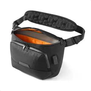 Bravo Sling Max, 8L RFID-Blocking Sling Laptop Bag for Men with Maglockz Buckle, Lockable Zips & External USB Port.