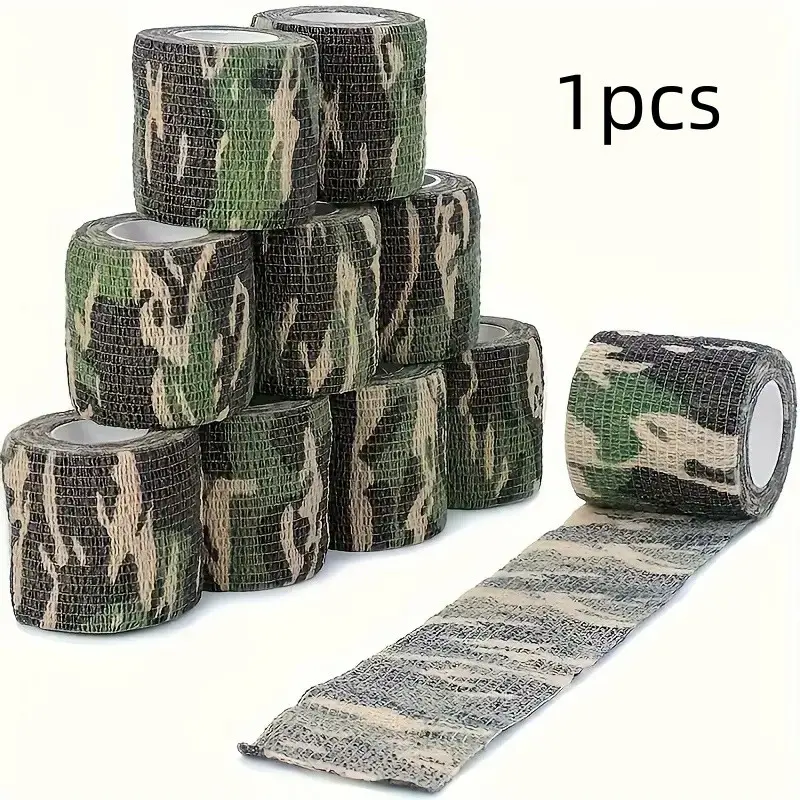 Camouflage Self-Adhesive Bandage, 5cm Wide X 4.5m Long, Outdoor Camo Net Strip, Sports Training Protection, Camouflage Tape, Athletic Sports Tape, Bandage Wrap