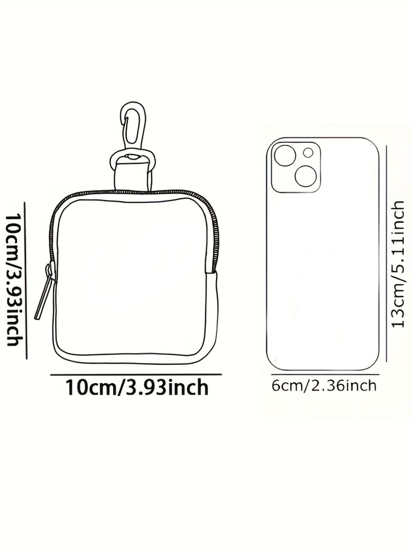 Cat Pattern Printed Coin Wallet, Multifunctional Storage Bag, Durable Polyester, Digital Printing, Key Card Holder, Ideal Gift