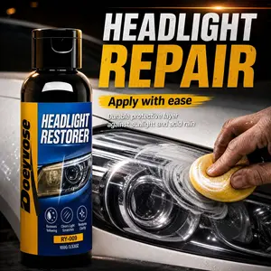 Car Headlight Restoration Agent, Fixes Yellowing, Oxidation, Fuzziness, Enhances Night Vision, Durable Protective Layer