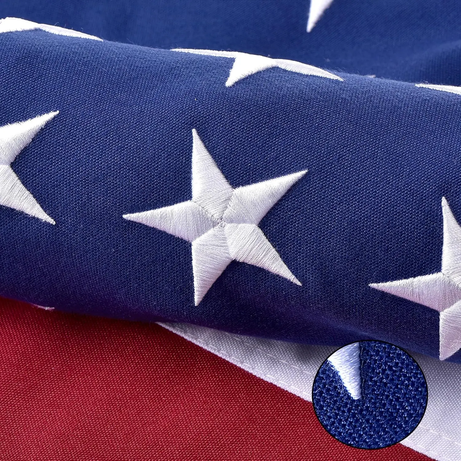 US American Flag – Outdoor Flag with Embroidered Stars, Stitched Stripes, Heavy-Duty Nylon & Brass Grommets – Durable Patriotic Banner for Home, Yard, or Garden Decor Patriotism
