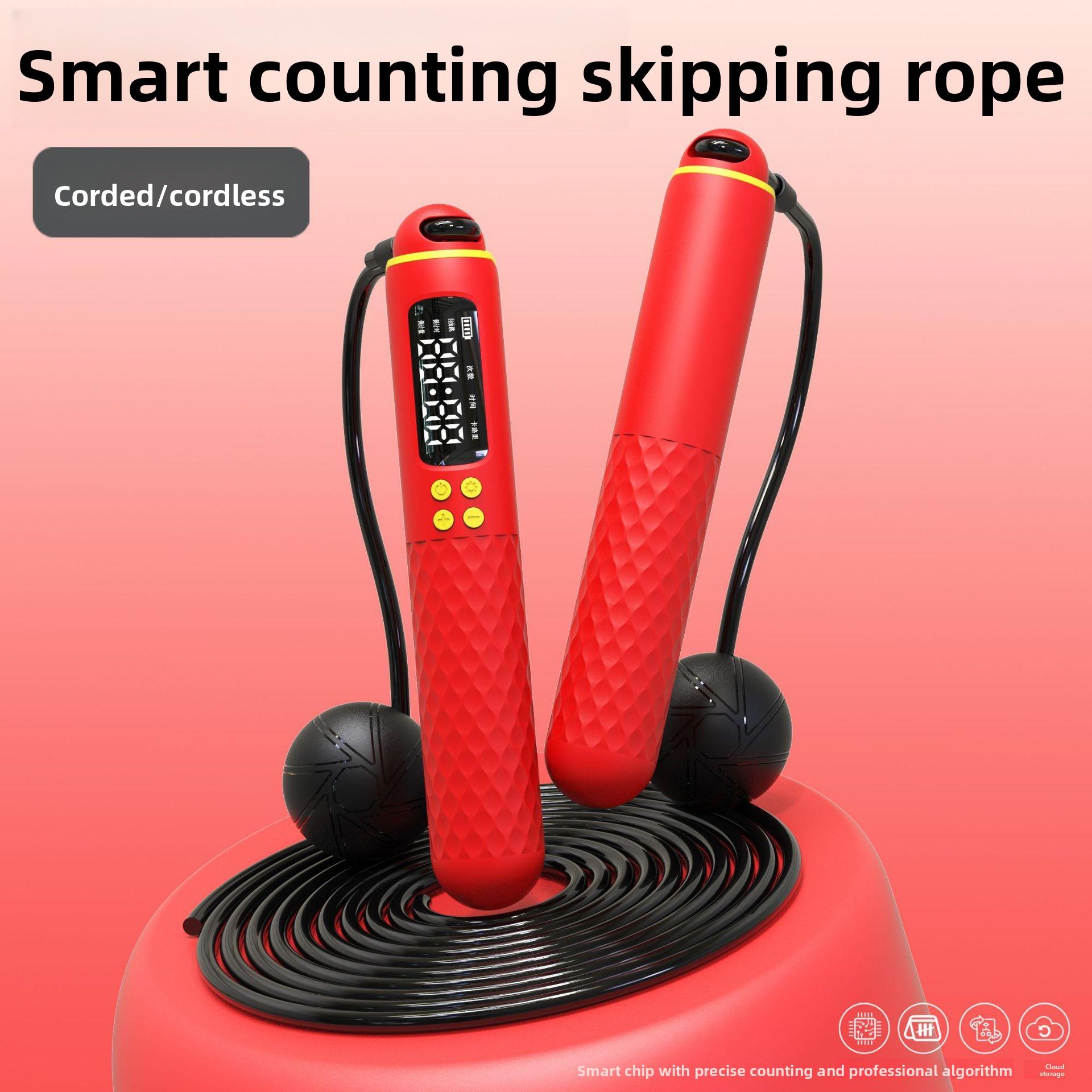 Intelligent counting ******** rope, weight-bearing cordless dual-purpose fitness, steel wire ******** rope hand grip strengthener