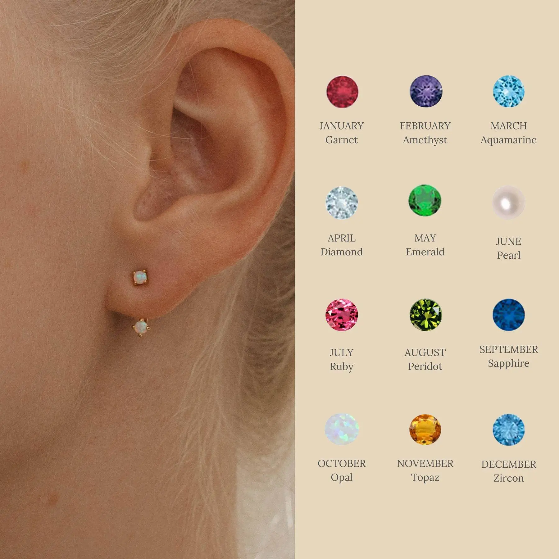 Halo Jewelry Ruby Stud Earrings for Women with Topaz, Elegant & Fade-Resistant for Daily Wear, Perfect Mother’s Gift, Gemstones, Female, Perfect Mother's Day Gift