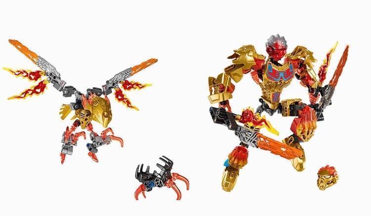 Bionicle Series Golden Mask Master Skull Warrior Building Blocks Hero Factory Fit Robot Bricks Toys For Boys Kids Christmas Gift