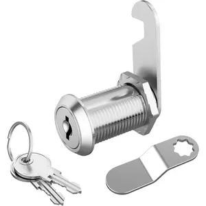 Jayseon 1 Pack Cabinet Locks with Key, RV Cam Lock 1-1/8" Keyed Alike, Mailbox Lock Replacement for Drawer Toolbox RV Compartment Storage Door, Zinc Alloy
