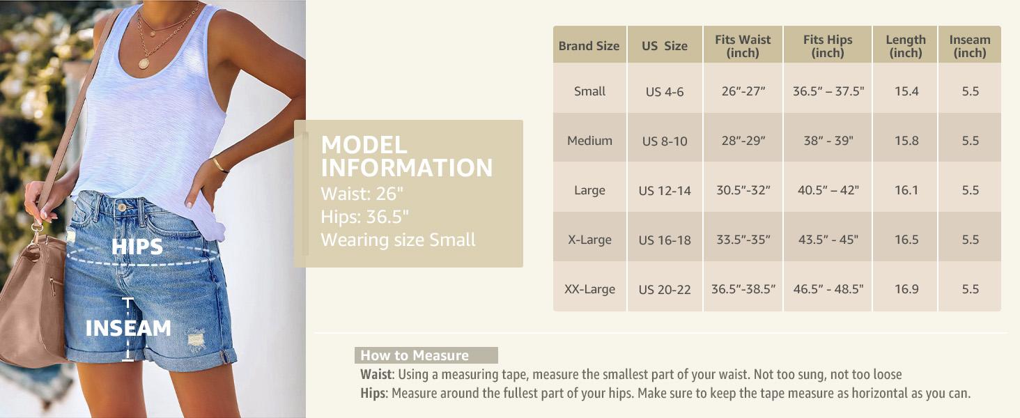 luvamia Denim Shorts Women's Casual Ripped Denim Shorts High Rise Distressed Rolled Hem Jeans Shorts Bottom Pants