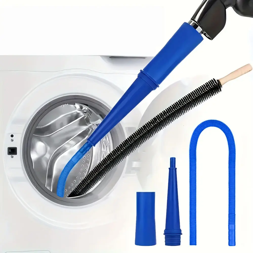 Dryer Vent Cleaning Kit, Home Cleaning Tool, Flexible Dryer Lint Brush & Vacuum Hose Attachment, Flexible Dryer Lint Remover & Flexible Dryer Lint Brush