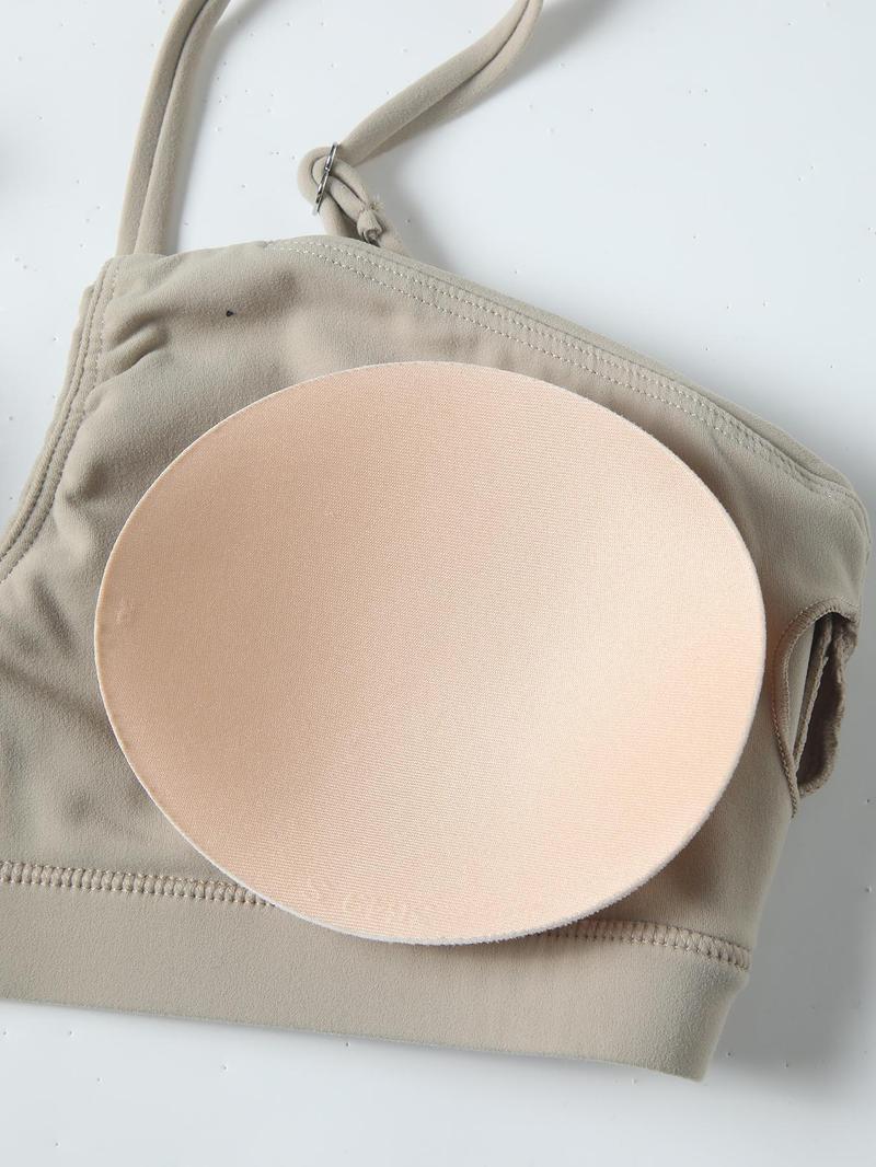 Women's Solid Color Criss Cross Athletic Fitted Sports Bra, High Stretch Breathable Comfortable Quick Drying Adjustable Spaghetti Strap Backless Wireless Sports Bra, Ladies Sportswear for Indoor Outdoor Wear