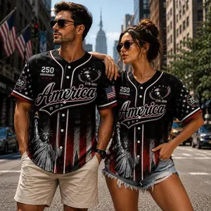 🇺🇸USA 250th Anniversary Baseball Jersey, 1776-2026 Patriotic Shirt, 4th of July Men, Statue of Liberty