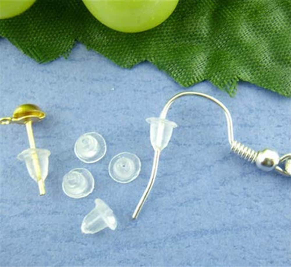 100pcs Rubber Earring Backs Replacements - Back Earrings choice for girlfriend, women,Teens,Convenient and practical household items,ransparent Silicone Earring Backs Earring Stoppers