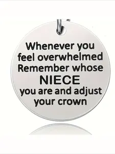 1 "Remember Yourself" Keychain for My Niece – Graduation or Christmas Gift for a Teenage Niece