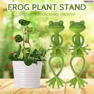 PlantTok Essentials: Cute Froggy Plant Support Clips, Decorative Vine & Stem Organizers for Climbing Potted Houseplants, Garden Accessories to Keep Growth Upright, Quirky Aesthetic Item for Plant Moms