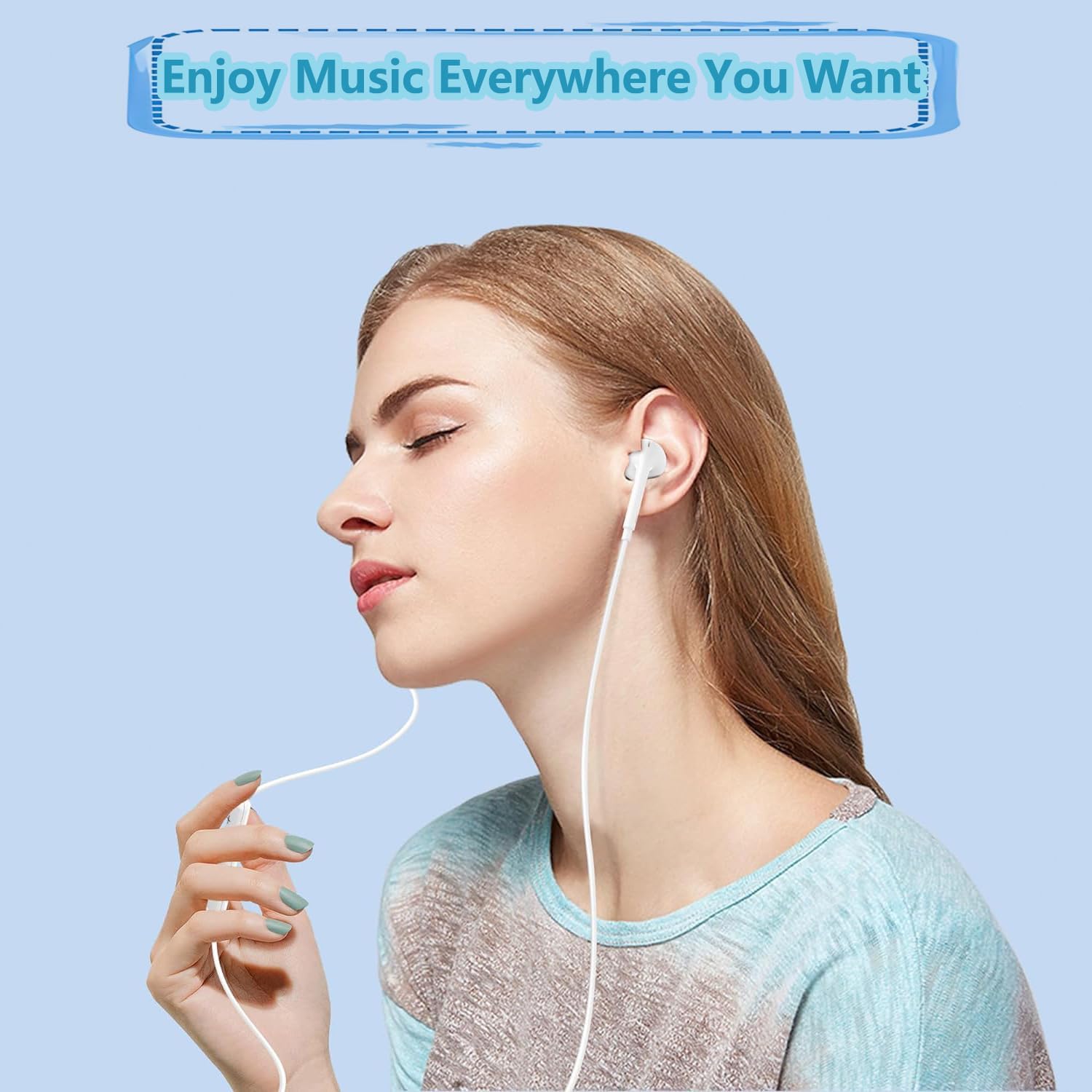 Wired Earphones for iPhone Earbuds with Lightning Connector Plug&Play Built-in Microphone & Noise Isolating Headset for Music/Calls/Gaming Compatible with iPhone 14/13/12/11/XR/XS/X/8/SE/Pro/Pro Max Ear Buds Corded ，Durable White Corded Ear Buds