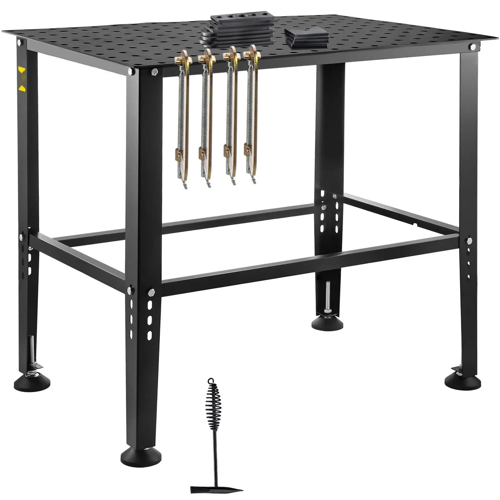 Welding Table 36 X 24 Inches, 800 LBS Capacity Heavy Duty Welding Workbench With Multiple Fixture Holes, Integrated Tool Tray, Adjustable Vise Mounting, Sturdy Steel Construction For Metal Fabrication, DIY Shops And Professionals