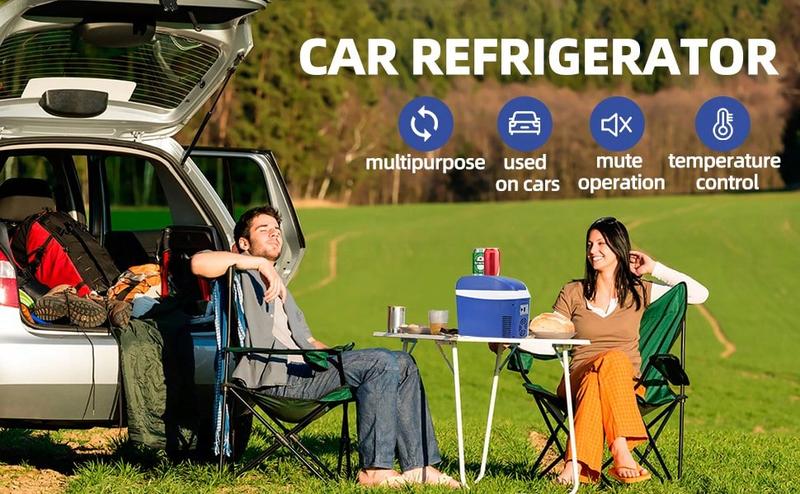 Blue 7L Skincare Mini Fridge With Floral Accents Design, Adjustable Strap & Dual-Temp Control - Perfect Gift To Store Cosmetics/Cans (Holds 9 Drinks)