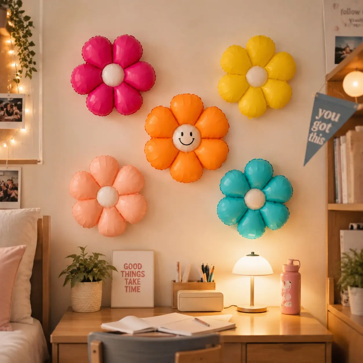 5/10 Pack Multicolor Daisy Balloons, Candy Color Simple Versatile, Easy to Use Sunflower Balloons for Back-To-School, Photography Props, Weddings, Birthday Parties