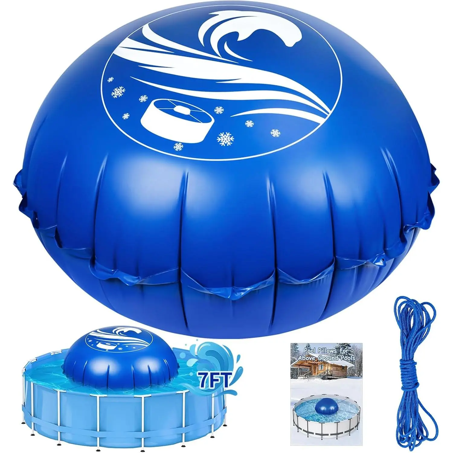 3 FT Pool Pillows for Above Ground Pools, Winter Pool Cover Pillow