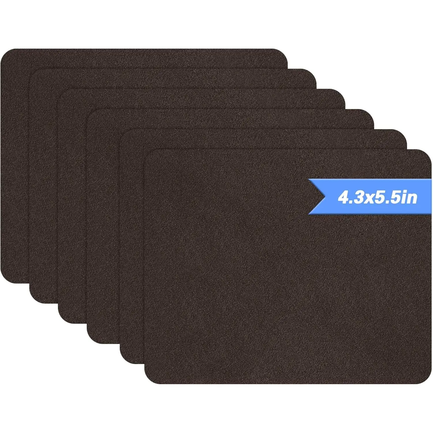 Sofa Fabric Repair Patch, 6 count Microfiber Patches, Self Adhesive Fabric Sofa Patch Repair Fabric, Luxurious Look, Quick Fix Sofa.(Dark Brown)